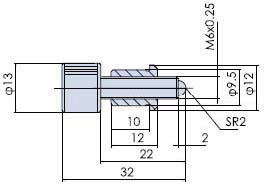 PT-02LW 高精度螺紋副（微動螺桿 細分螺桿 驅(qū)動螺桿 6*0.25）