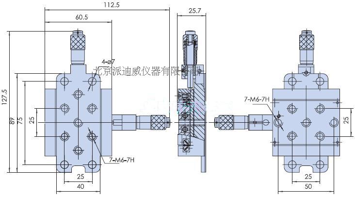 PT-XZ13 高精度型手動(dòng)整體平移臺(tái)
