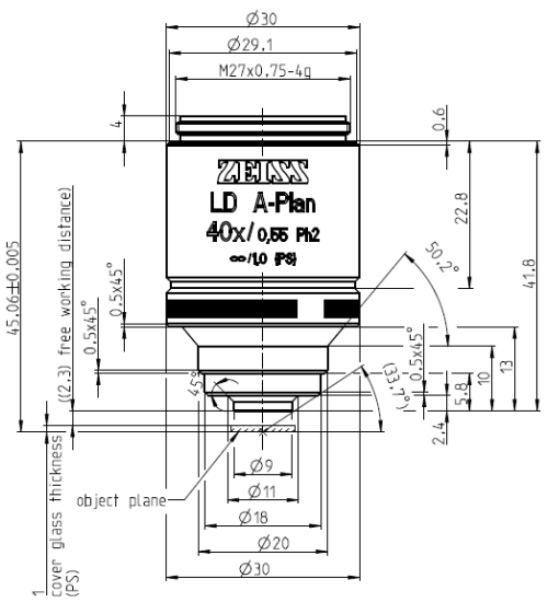 LD A-Plan 20x/0.35 Ph2 M27蔡司物鏡