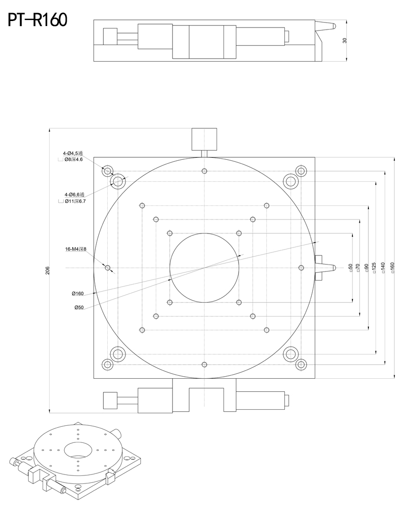 PT-R160 手動旋轉(zhuǎn)臺中空旋轉(zhuǎn)臺微調(diào)旋轉(zhuǎn)臺快速調(diào)節(jié)360度旋轉(zhuǎn)臺